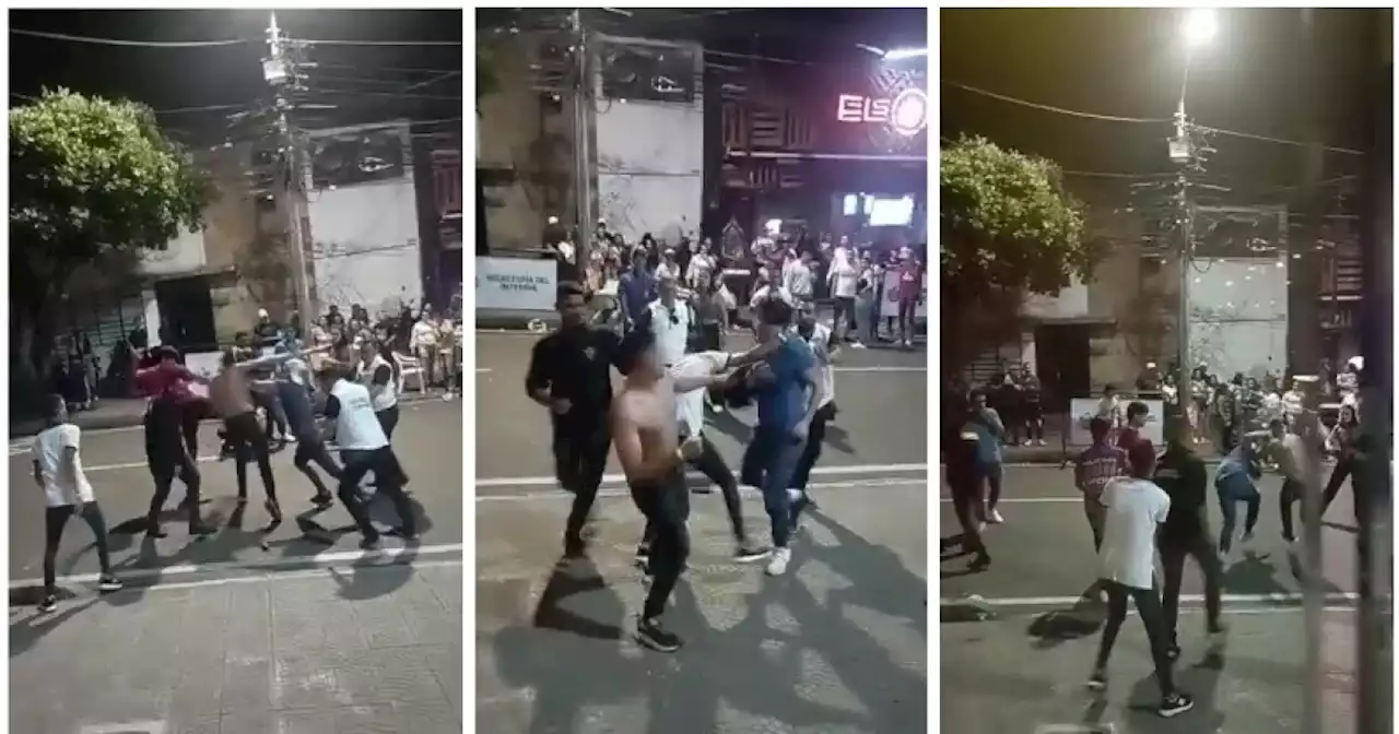 Video: así fue la violenta riña en “Cuadra Play” de Bucaramanga que dejó varios lesionados