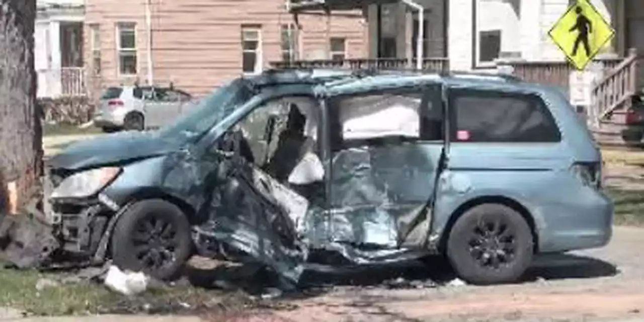 Mom in critical condition after stolen car crashes into her minivan on Cleveland’s West Side