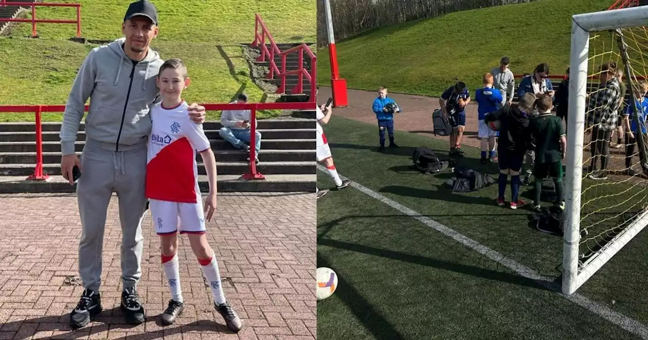 Rangers captain James Tavernier surprises Scots children at local football camp