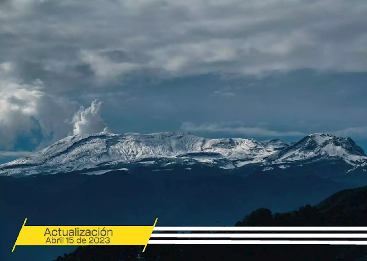 El Ruiz: menos sismos, pero más energía interior y expulsión de gases