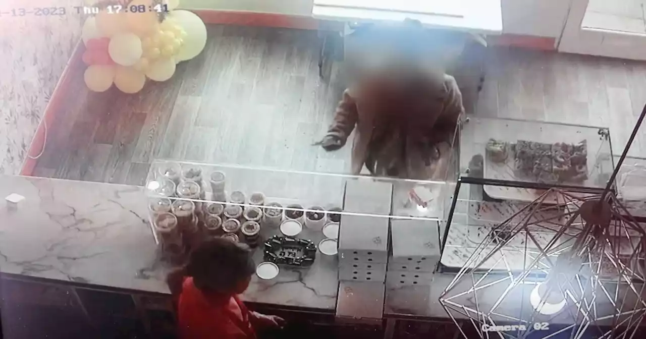 Moment 'horrible' customer destroys bakery after being refused Easter egg refund