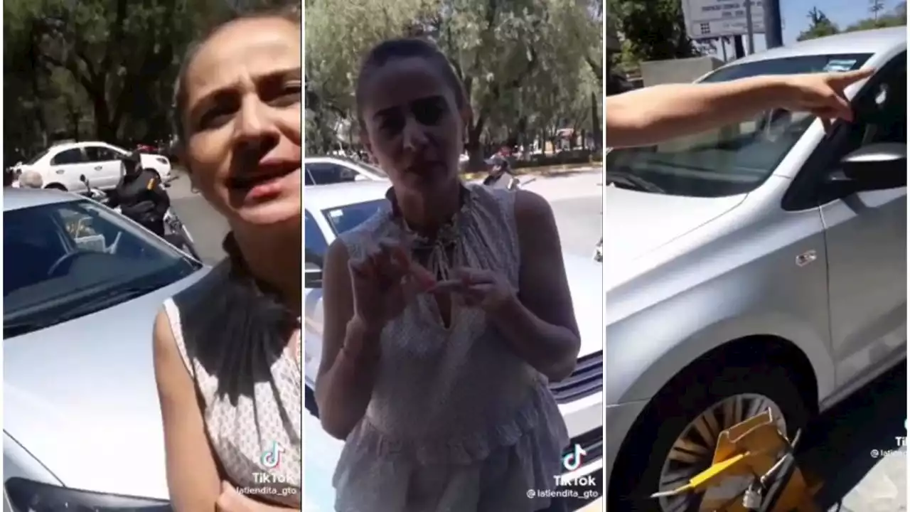 VIDEO: Lady No Me Toques, así reacciona al ser sancionada por estacionarse donde no debía