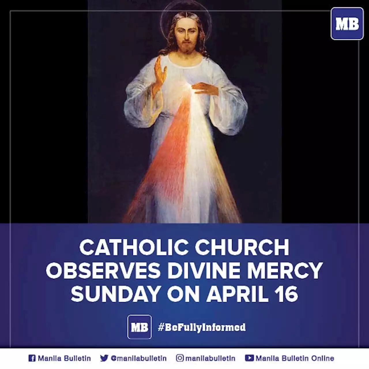 Catholic Church observes Divine Mercy Sunday on April 16