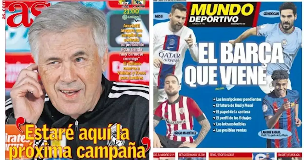 Periódicos deportivos HOY 15 de abril 2023. Portadas de los diarios