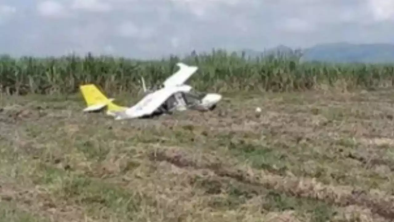 Avioneta se estrelló contra un cañaduzal en Cartago, Valle del Cauca