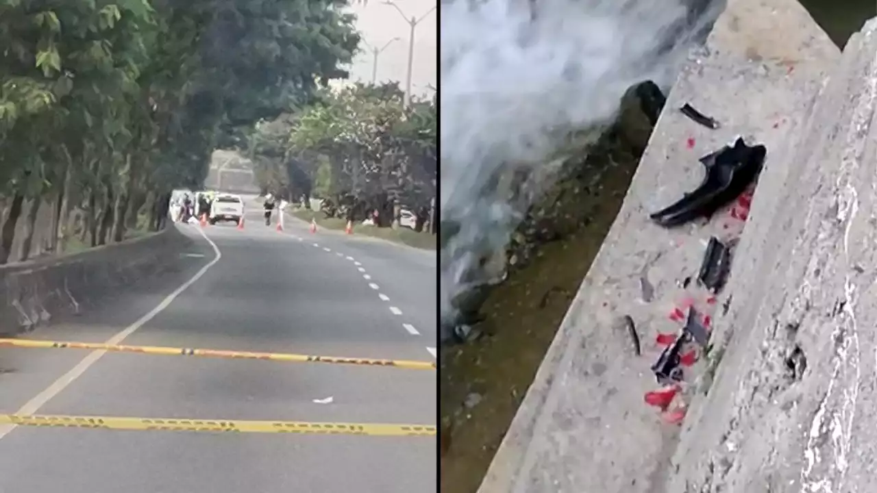 [VIDEO] Fuerte accidente en la Av. Regional, un motociclista chocó con una baranda y murió al instante