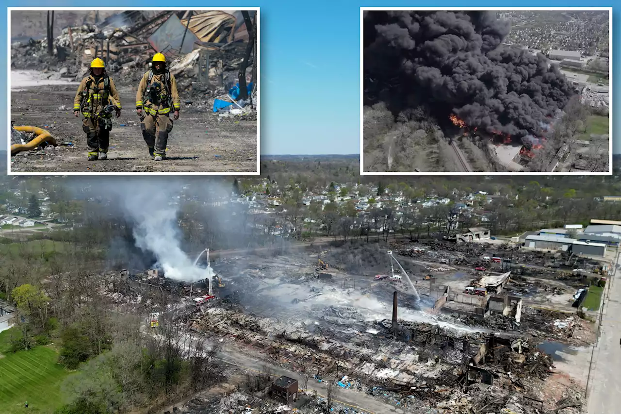 Still-smoldering Indiana recycling plant fire spewing asbestos, other toxins more than a mile away