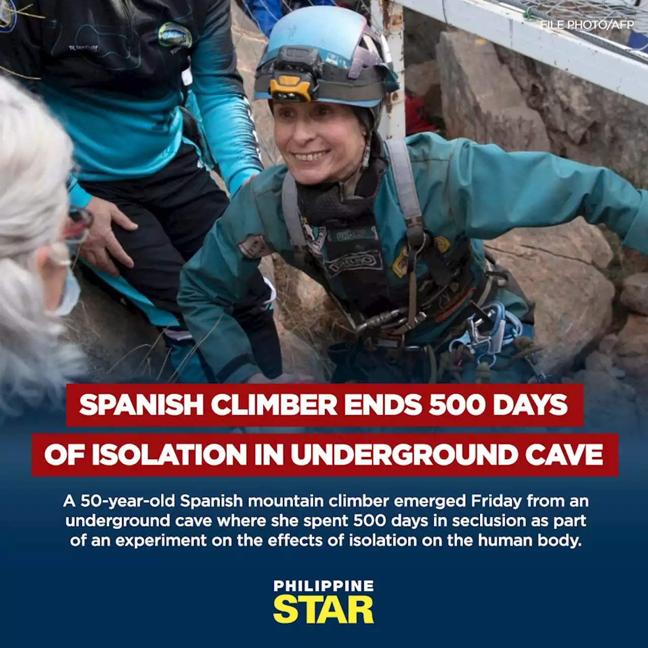 Spanish climber ends 500 days of isolation in underground cave