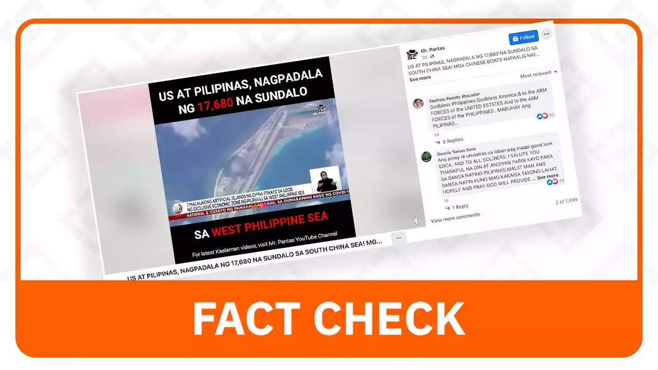 FACT CHECK: Thousands of US, PH soldiers did not drive away Chinese boats in West Philippine Sea