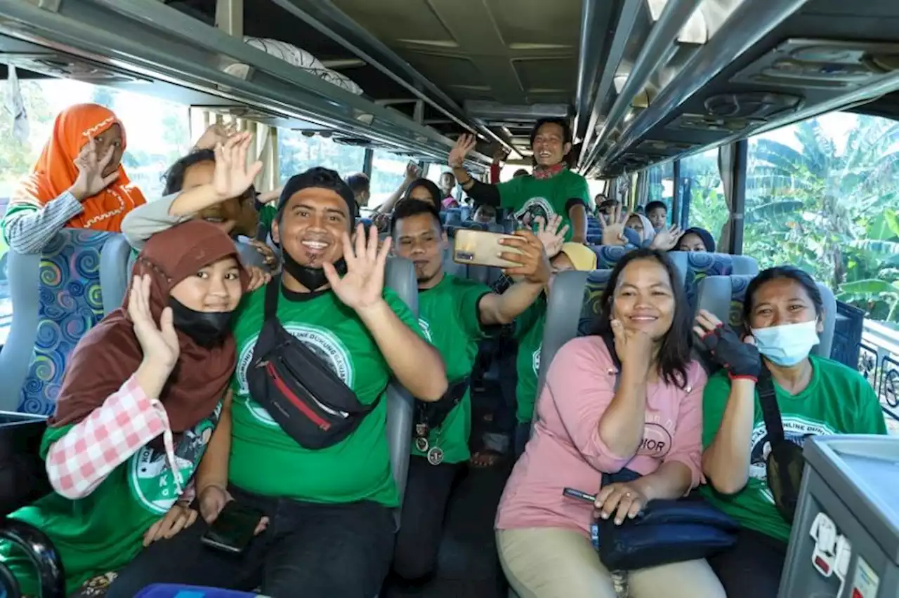 Gembiranya Ratusan Driver Ojol Mudik Gratis dari Kajol Indonesia