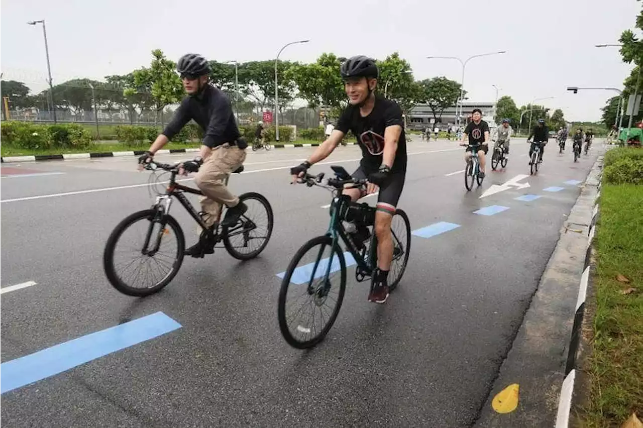 Cycling lane along West Camp Road in Seletar for Sunday mornings now permanent