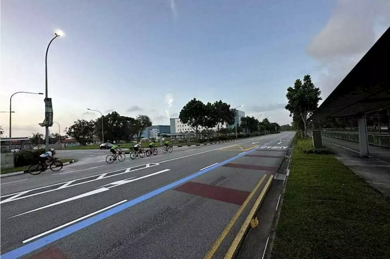 Cycling lane along West Camp Road in Seletar now permanent on Sunday mornings