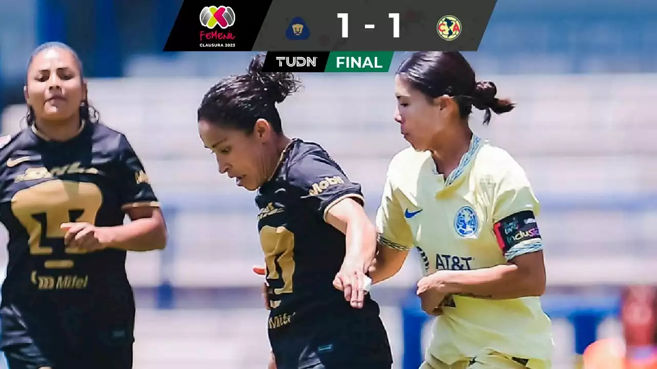 América le empató a Pumas en el Clásico Capitalino de la Liga MX Femenil