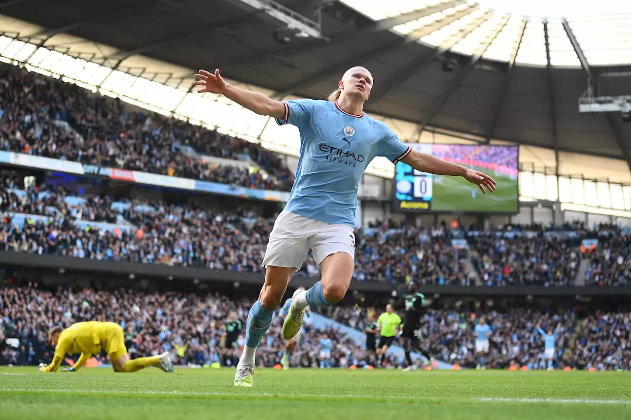 Haaland iguala a Salah y va por el récord de goles en una temporada de Premier League