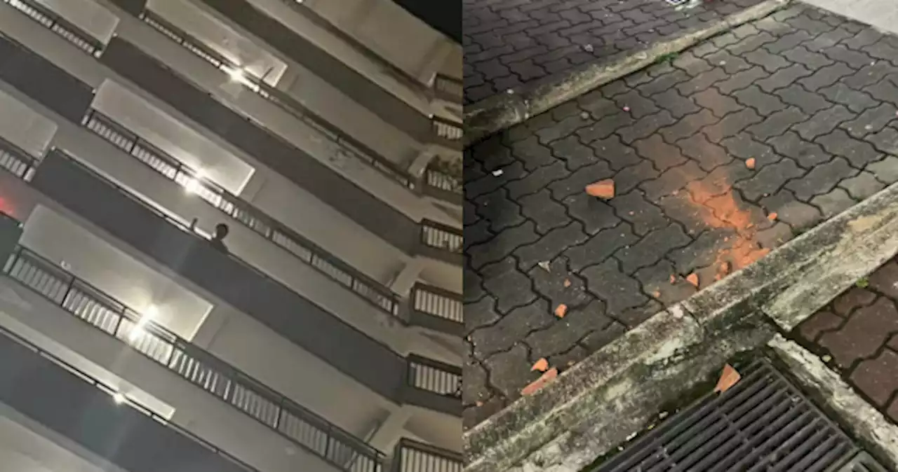 'I would have been killed': Passer-by claims man threw bricks from 8th floor of HDB block