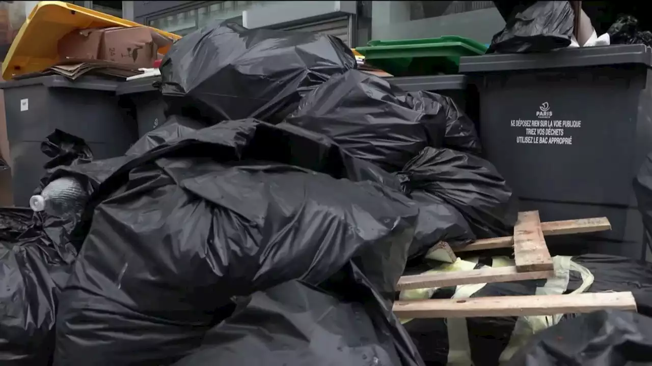 Grève des éboueurs: les poubelles refont petit à petit leur apparition sur les trottoirs parisiens