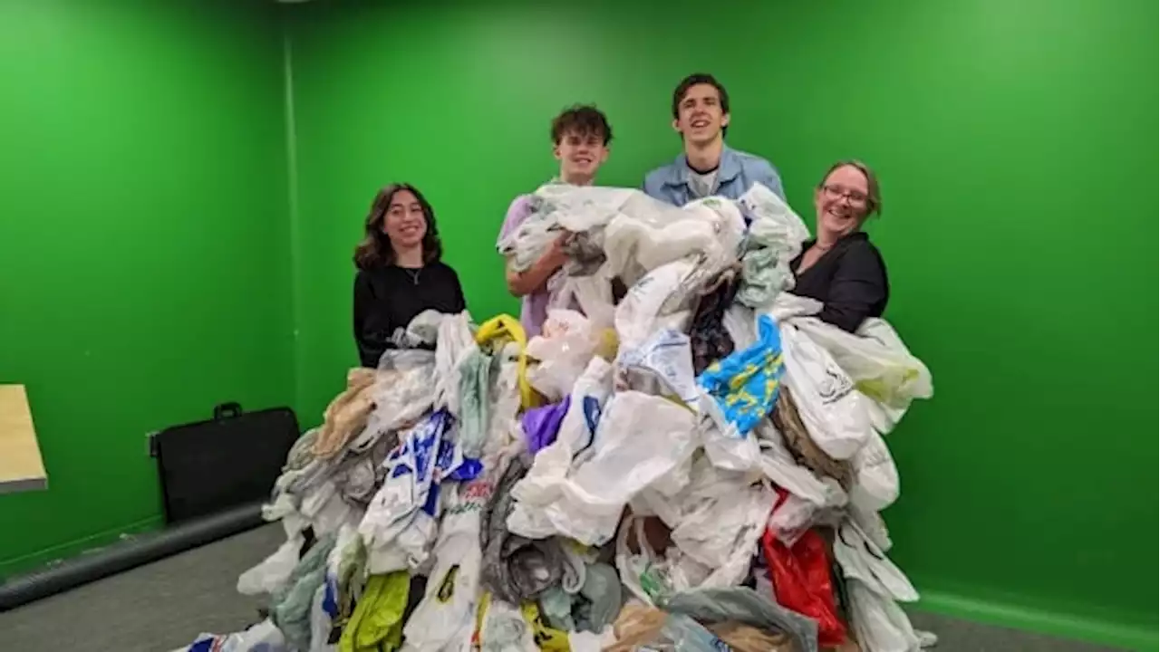 Kitchener high school finds unique way to bring awareness to single-use plastics | CBC News