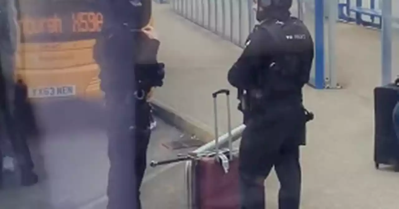 Armed cops swarm Scots bus station after 'passenger tried to take on sword'