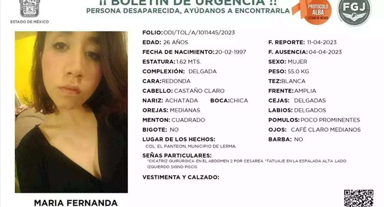 Desaparece joven en el Edomex, María Fernanda Rodríguez es madre de 3 hijas