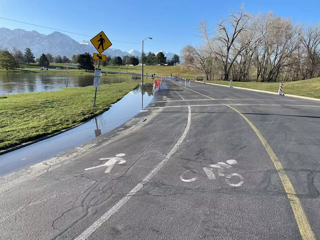 Sugar House Park reopens to vehicles after flooding on road