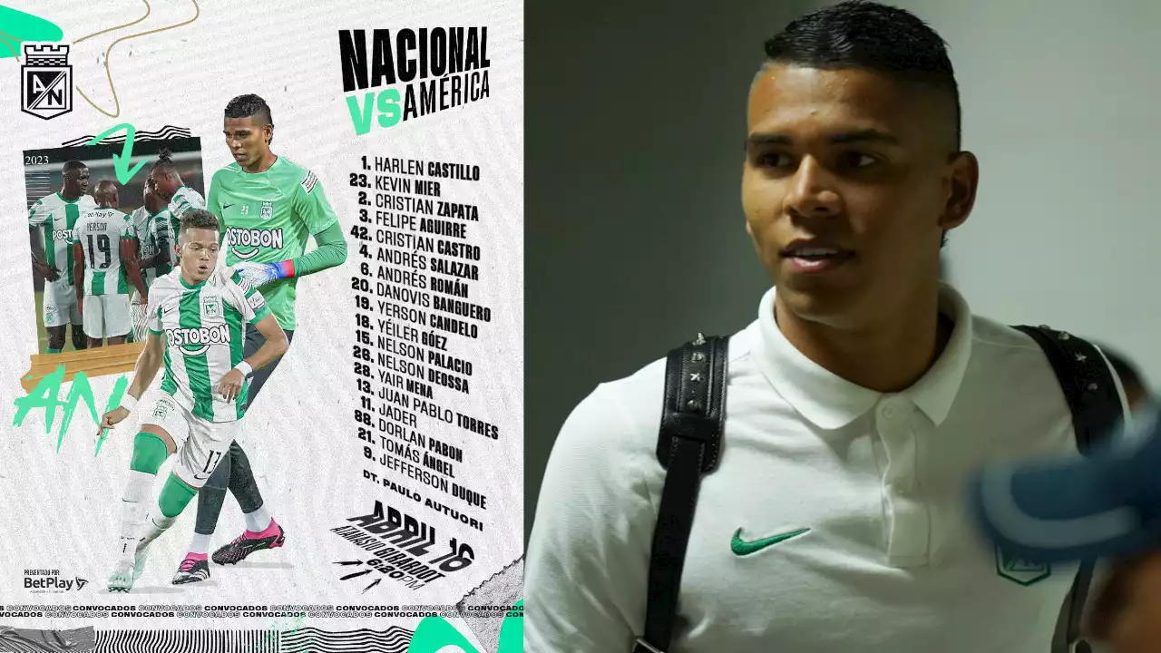 Kevin Mier vuelve a la nómina de convocados del Nacional