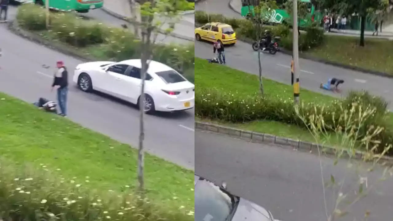 [VIDEO] Se dieron contra un árbol: accidente de motocicleta por Los Balsos, Poblado