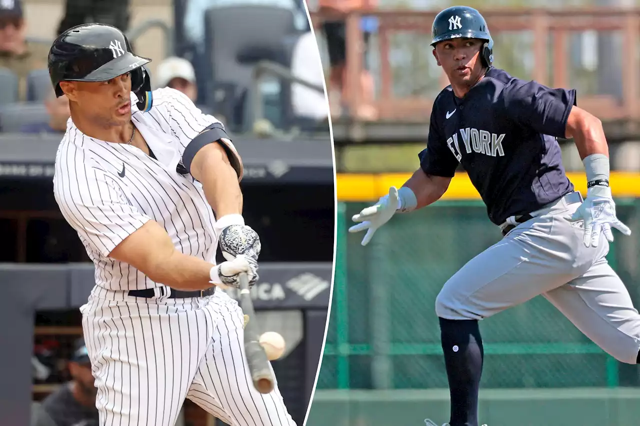 Yankees suffer another Giancarlo Stanton injury blow, call up prospect Oswald Peraza