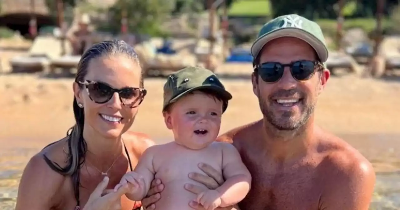 Jamie Redknapp's son, one, follows in his footballing footsteps in holiday snaps