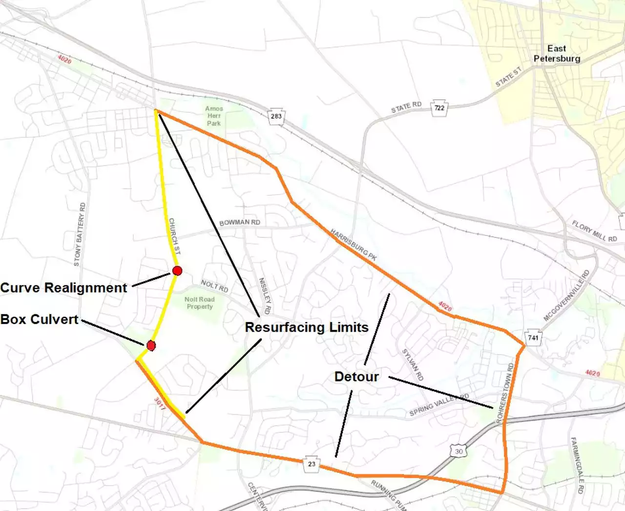 Detour planned for curve realignment on Lancaster County road: PennDOT