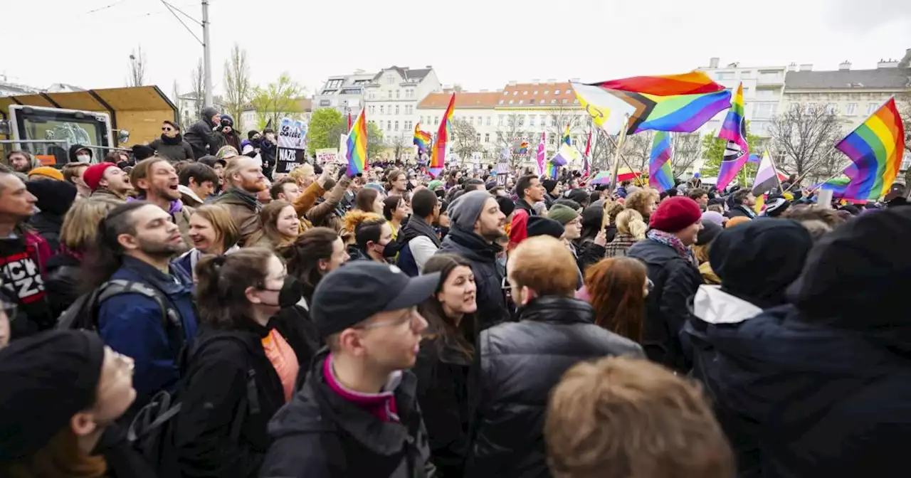 Demonstration gegen Drag-Lesung in Wien