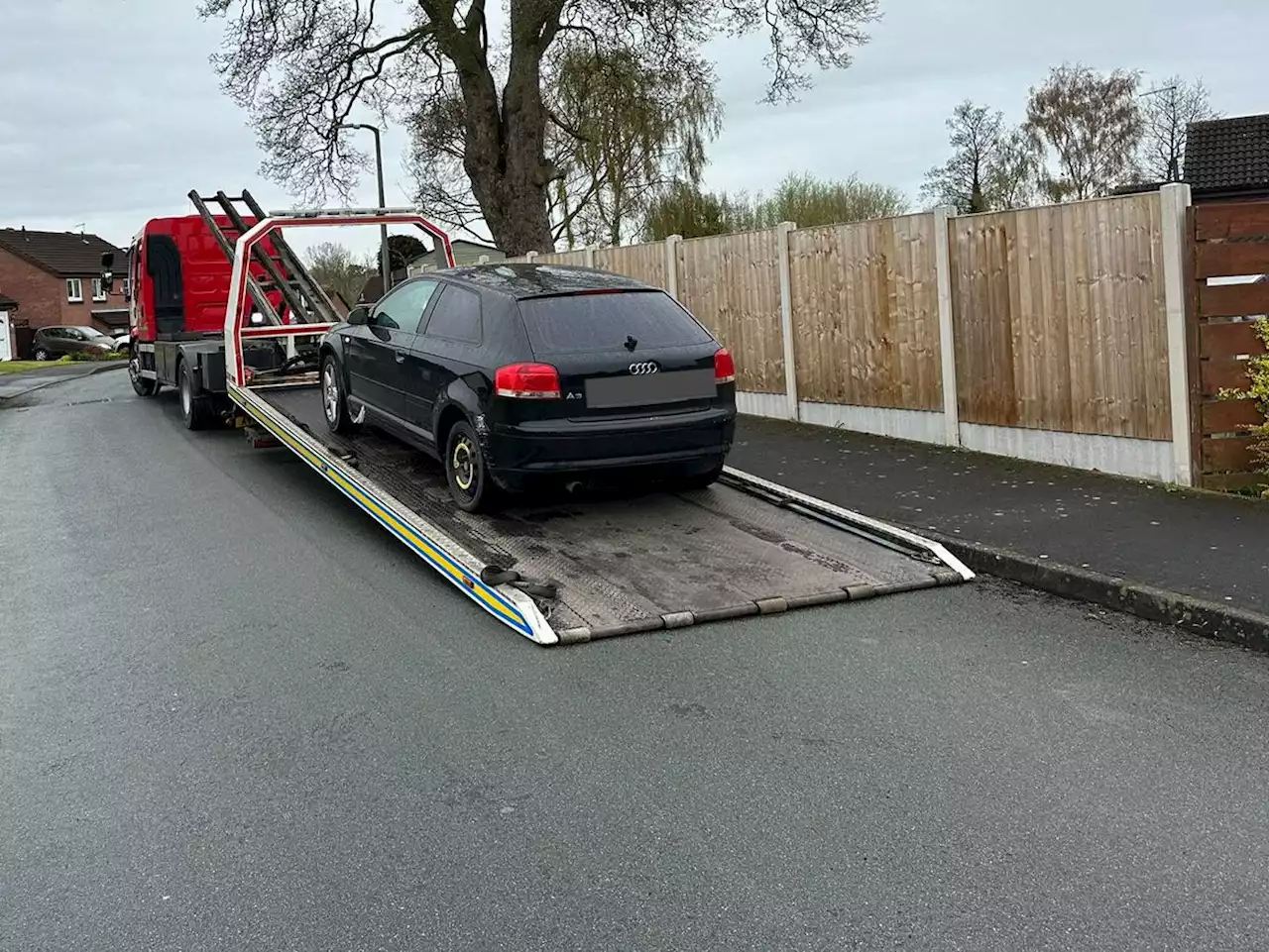 Audi seized from Shropshire street after being found in 'dangerous' condition