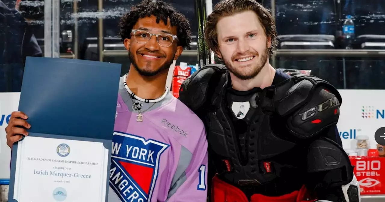 New York Rangers surprise Sandy Hook survivor with scholarship