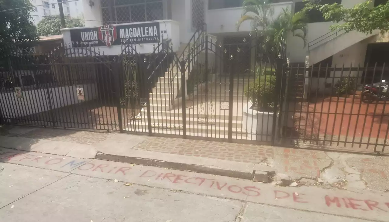 Aparecen grafitis en sede del Unión Magdalena: contra técnico y directivos, por mala campaña del equipo