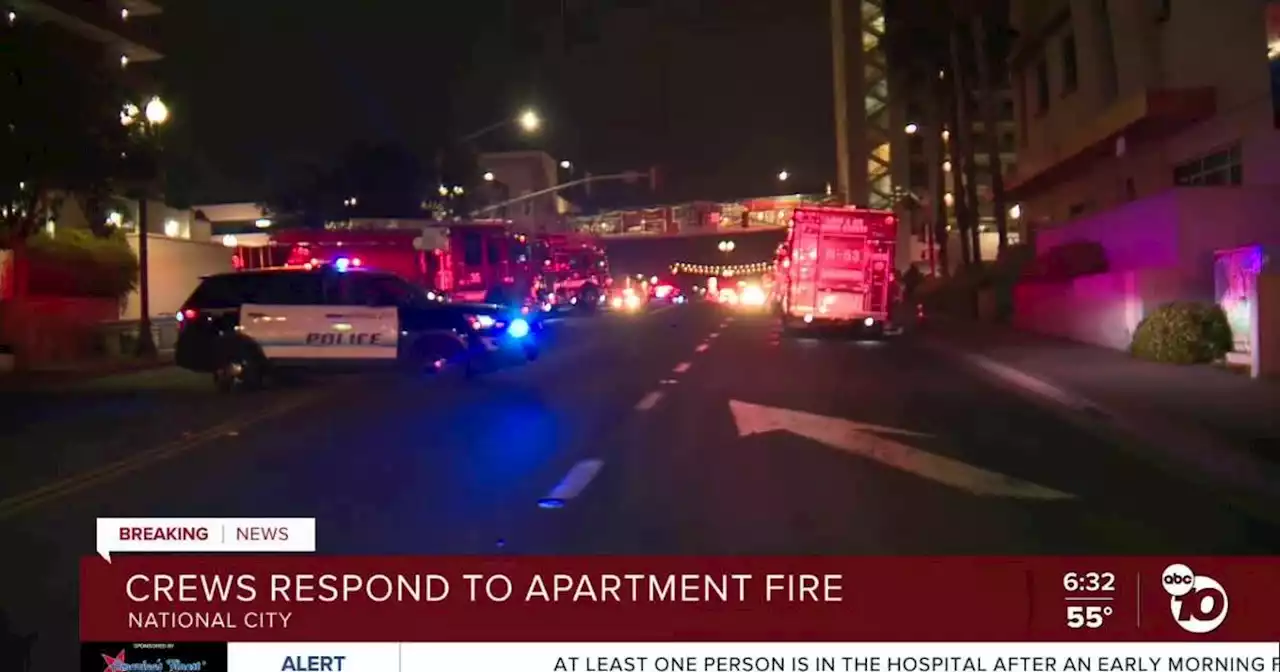 Fire at National City apartment building forces residents to flee