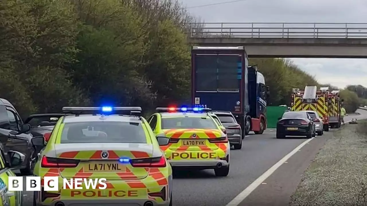 A50 crash: Two men dead after car hits bridge pillar