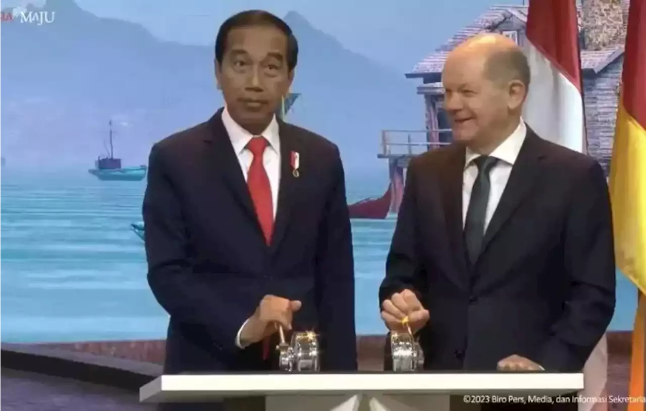 Jokowi dan Kanselir Jerman Buka Paviliun Indonesia di Hannover Messe 2023