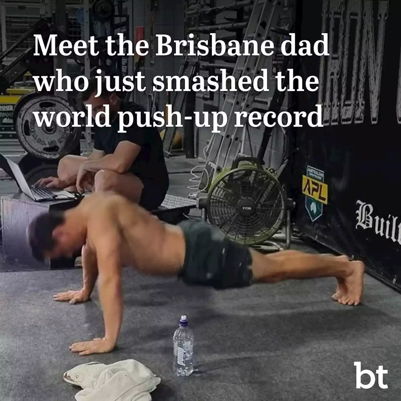 From bean counter to push-up pounder: Brisbane dad smashes world record