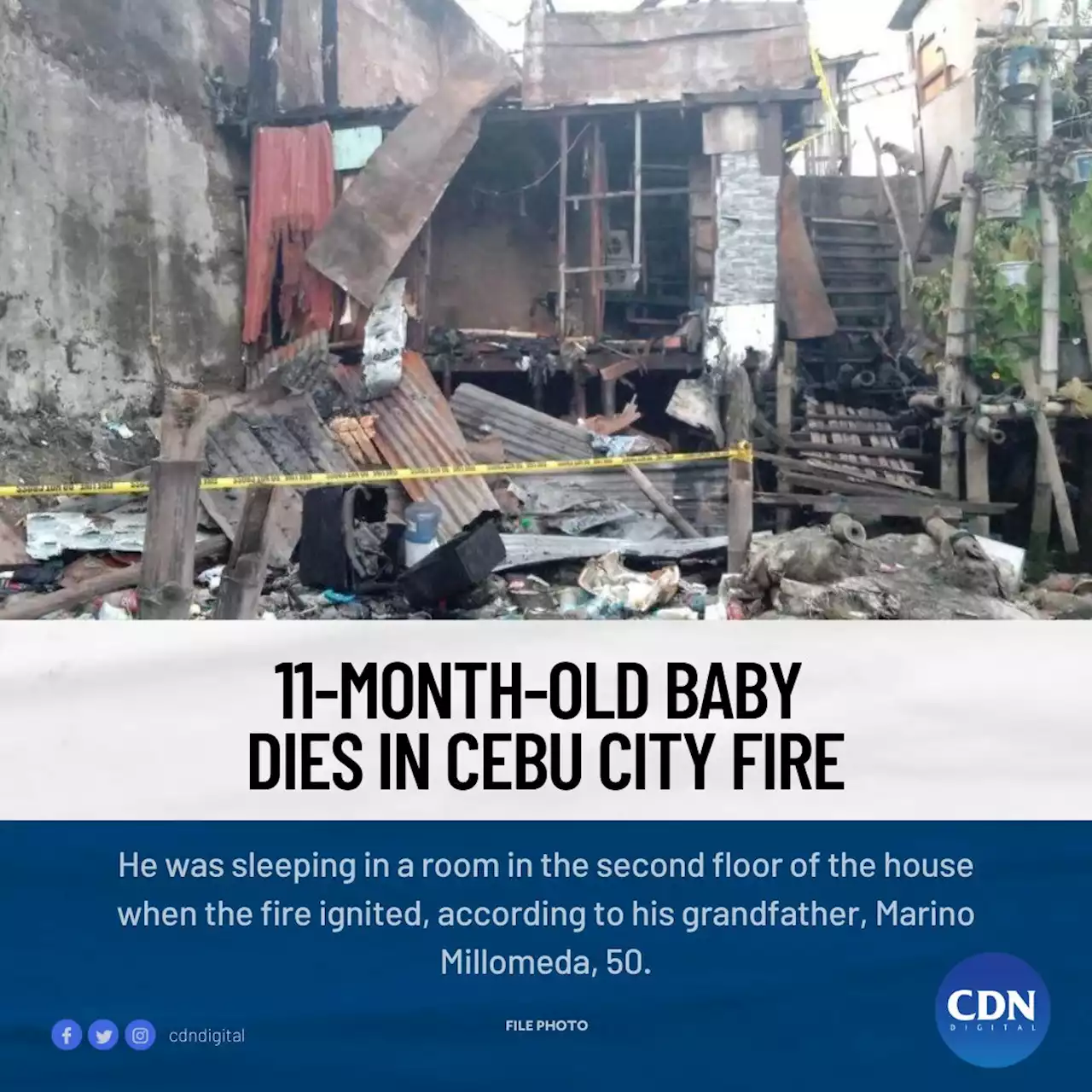 11-month-old baby dies in Cebu City fire