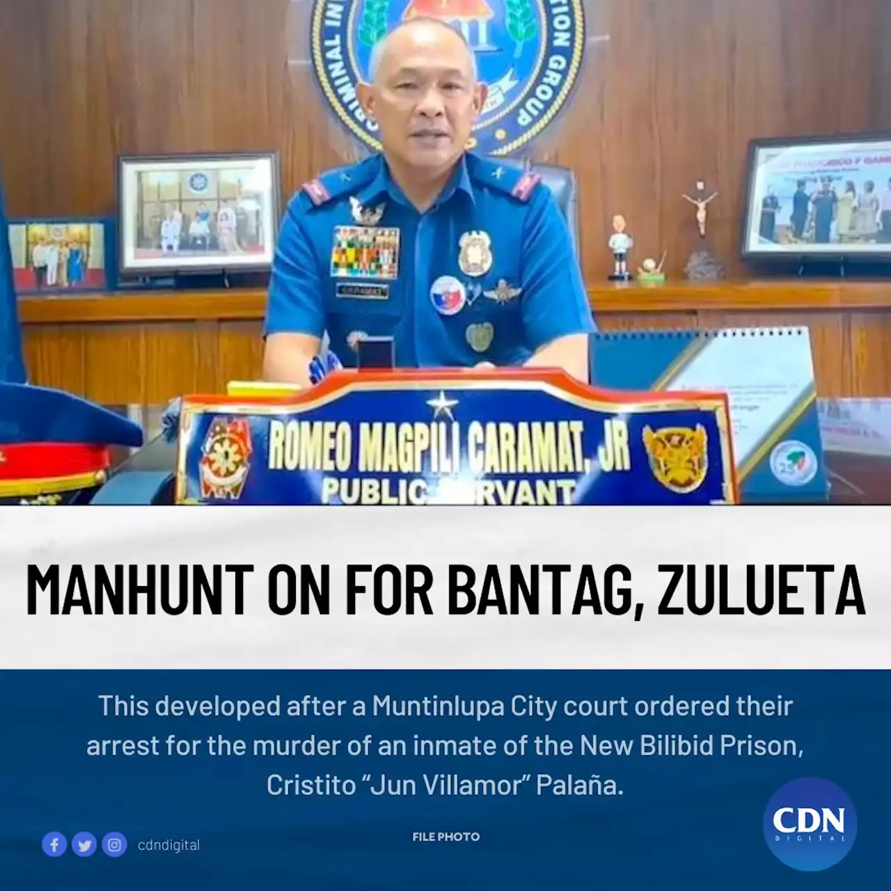 Manhunt on for Bantag, Zulueta