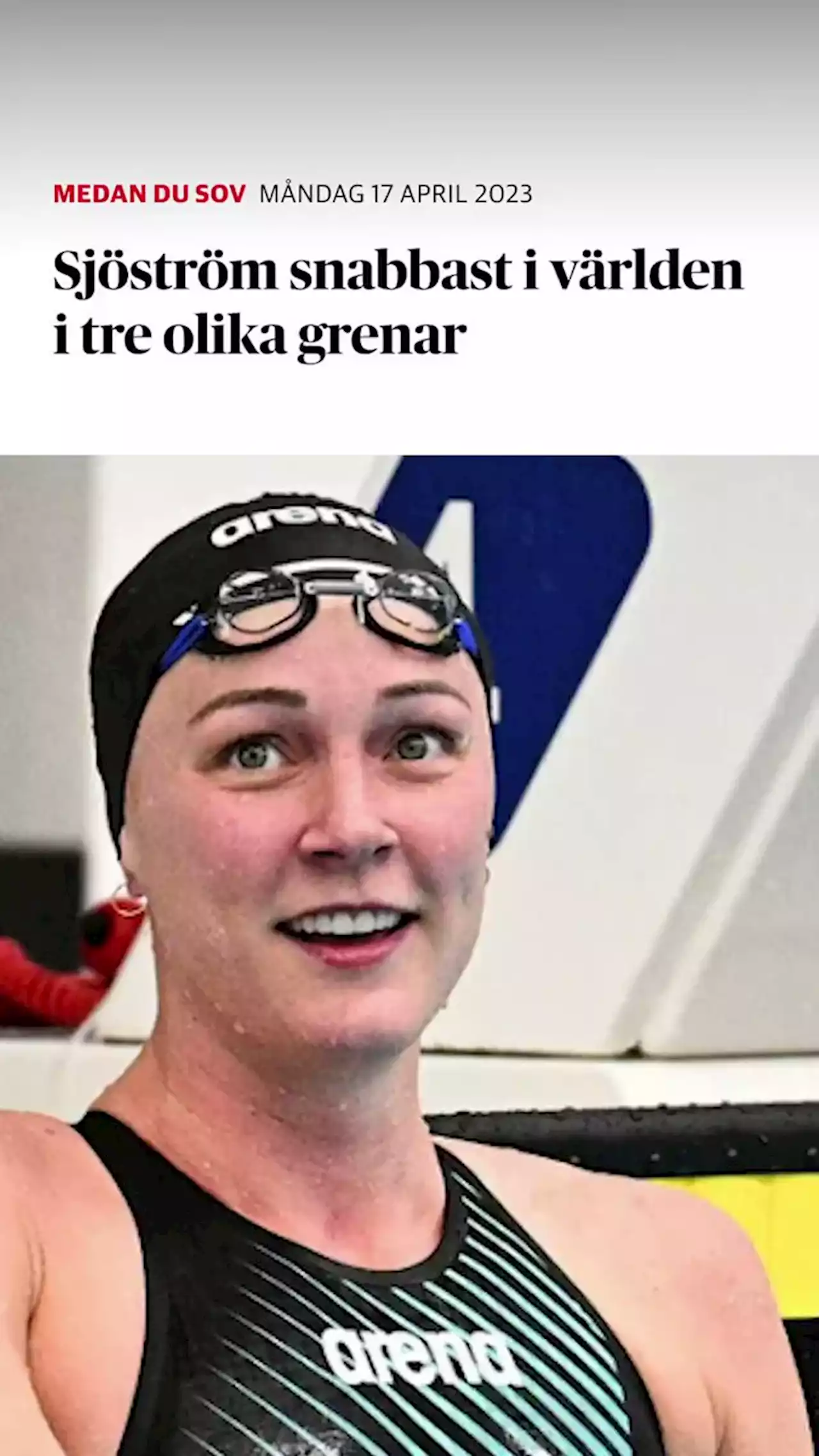 Sjöström snabbast i världen i tre olika grenar