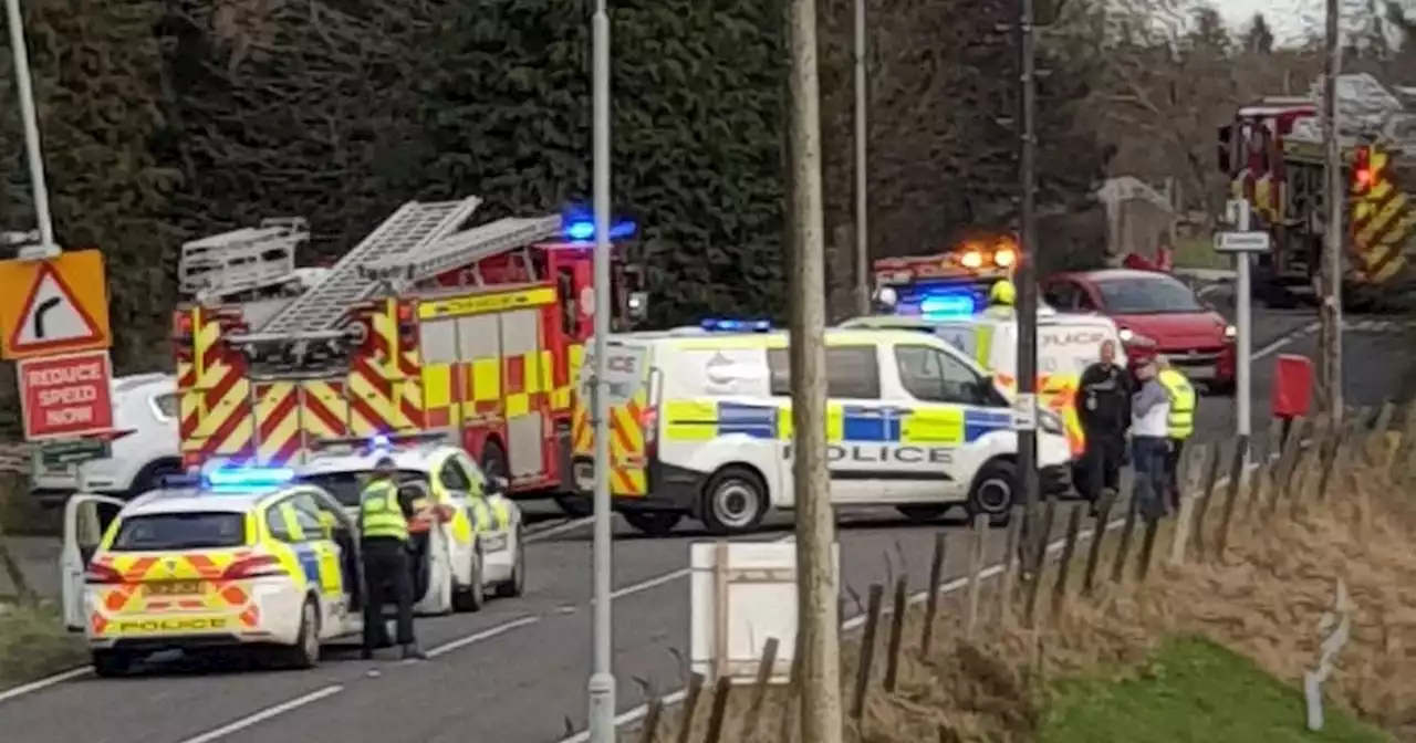 Man in hospital after crash near Scots golf club as road closed for six hours