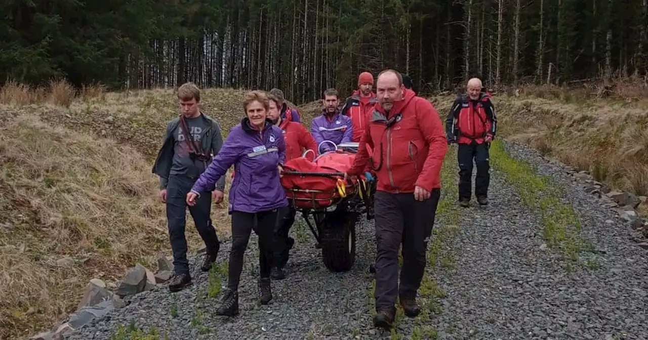 Scots hillwalker stretchered from mountainside and rushed to hospital after fall