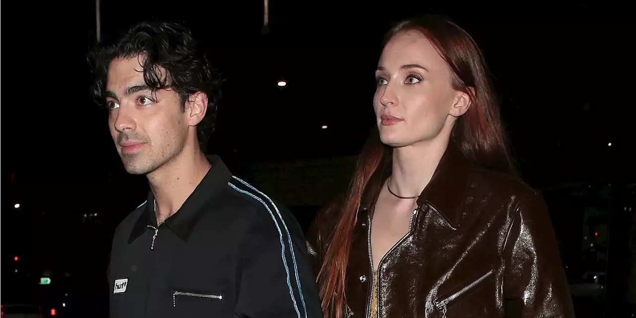 Sophie Turner Wears a Semi-Sheer Floral Jumpsuit at a Jonas Brothers Concert