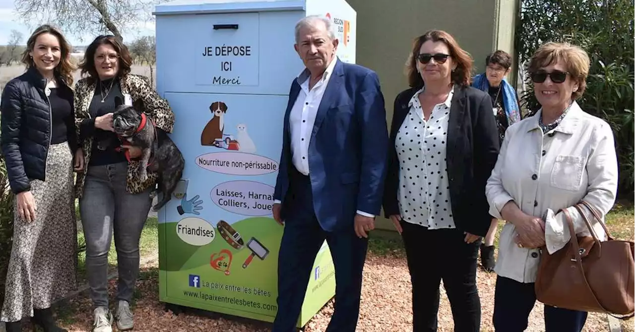 Un conteneur dédié aux dons pour animaux s'installe à Marignane, une première en France