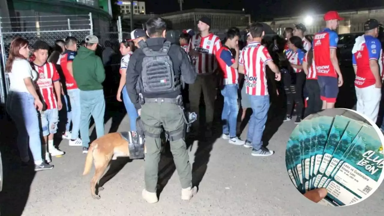 Riñas y reventa de boletos en el León vs Chivas; detienen a 18