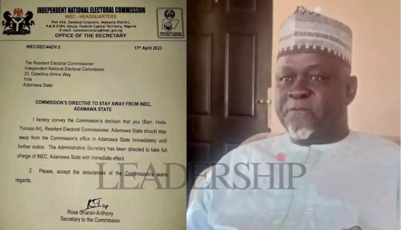 JUST-IN: INEC Sacks Adamawa REC Over Usurpation Of Power