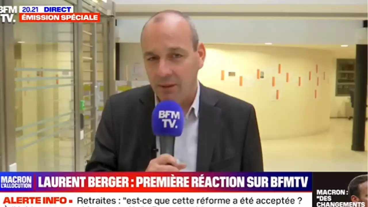 « Il y a une espèce de vide » dans l’allocution de Macron, déplore Laurent Berger