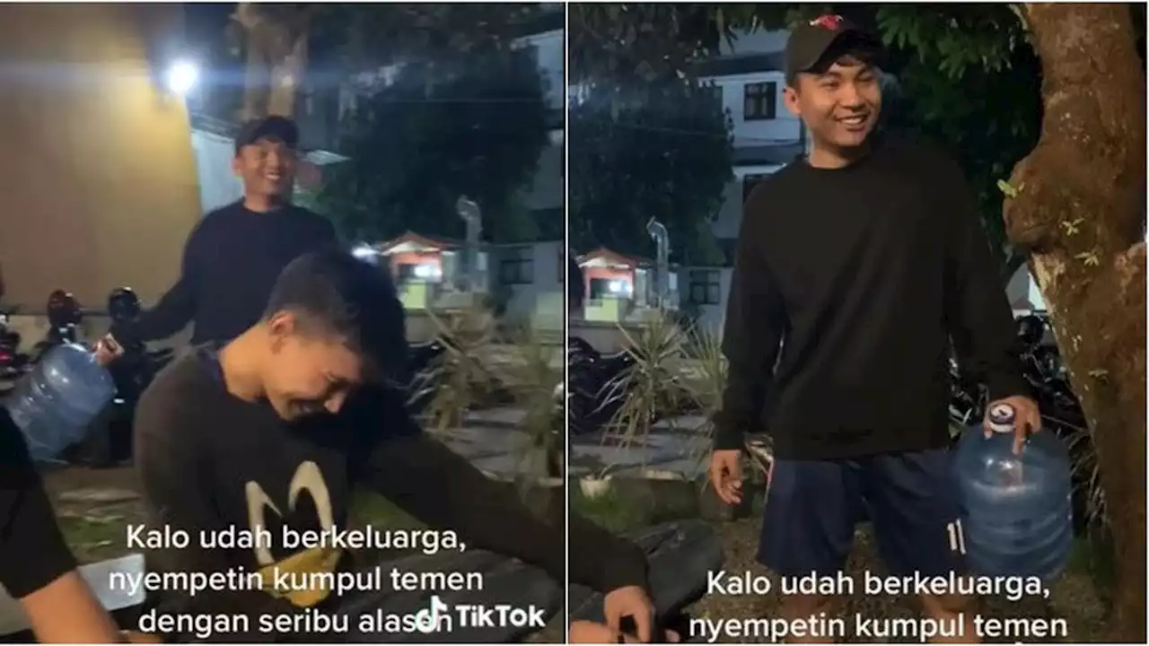 Takut Ketahuan Istri, Pria Ini Pura-Pura Beli Air Galon Demi Kumpul Bareng Teman