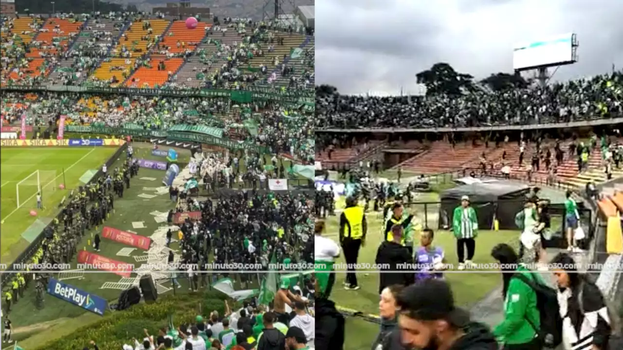 Tras disturbios, piden a los aficionados evacuar el estadio Atanasio Girardot