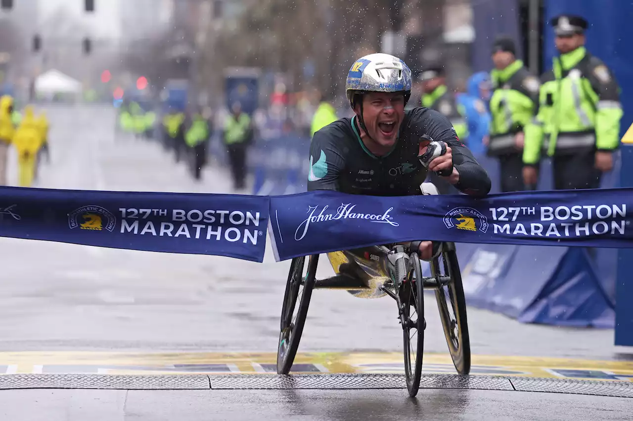 Marcel Hug Wins Men's Wheelchair Division at 127th Boston Marathon